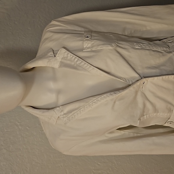 VTG GEORGE ME White Two Button Blazer Jacket Size 16 - Picture 5 of 10